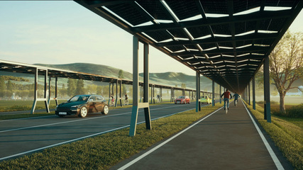 Den ersten Sonderpreis für visionäre Konzepte hat der solar überdachte Radweg von MO Energy gewonnen.