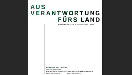 Koalitionsvertrag Grün-Schwarz 2026 in Baden-Württemberg