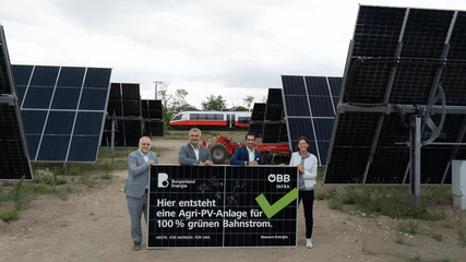 Die neue Agri-PV-Anlage liefert ihren Strom direkt ins Netz der ÖBB.