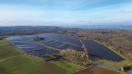 125-MW-Solarpark Bundorf in Bayern.